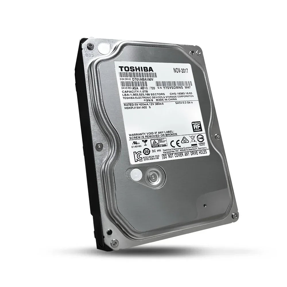 Toshiba internal hard drive 1TB, SATA 3.5 inch HDD for desktop computers