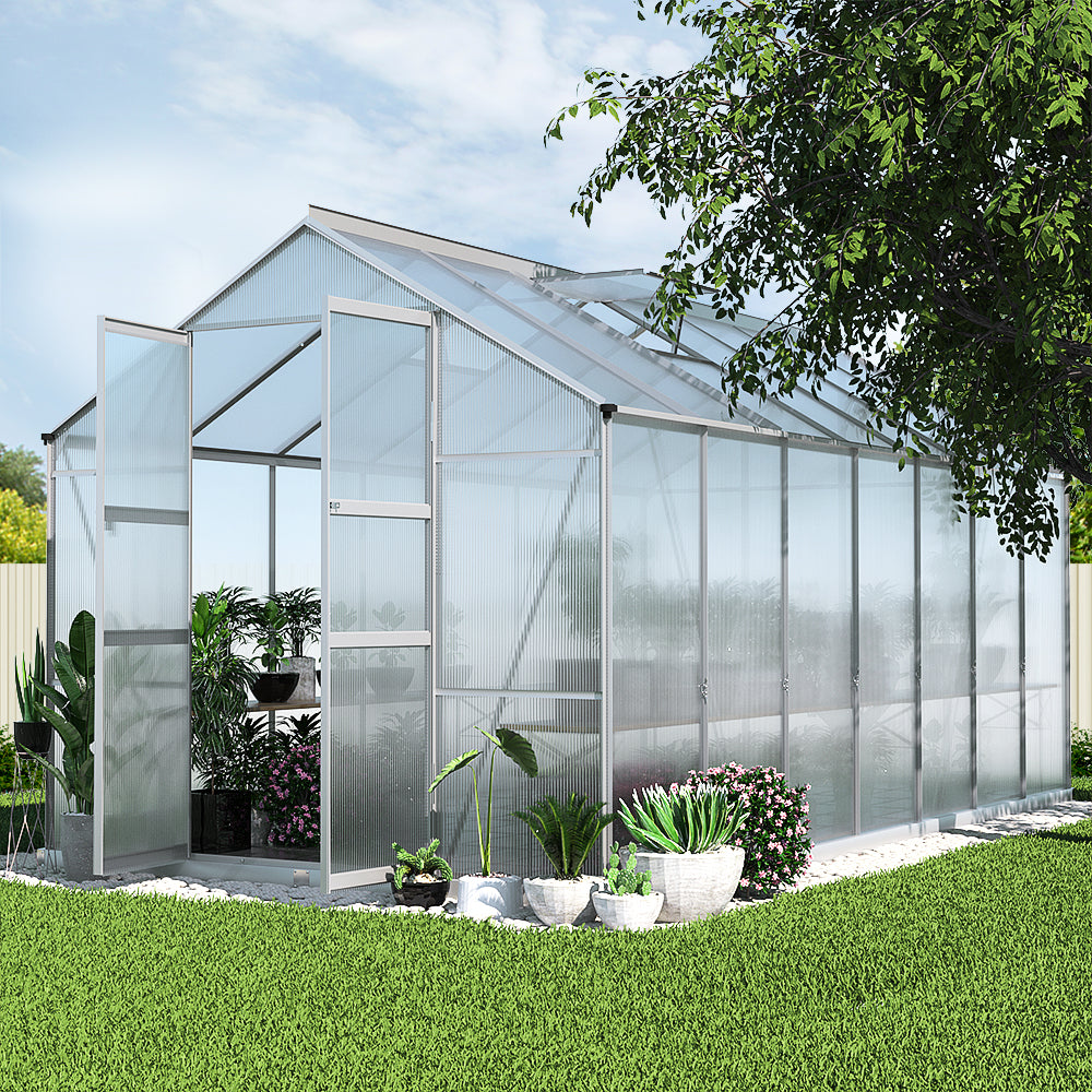 Green Fingers double door greenhouse, 9.84 square metre footprint