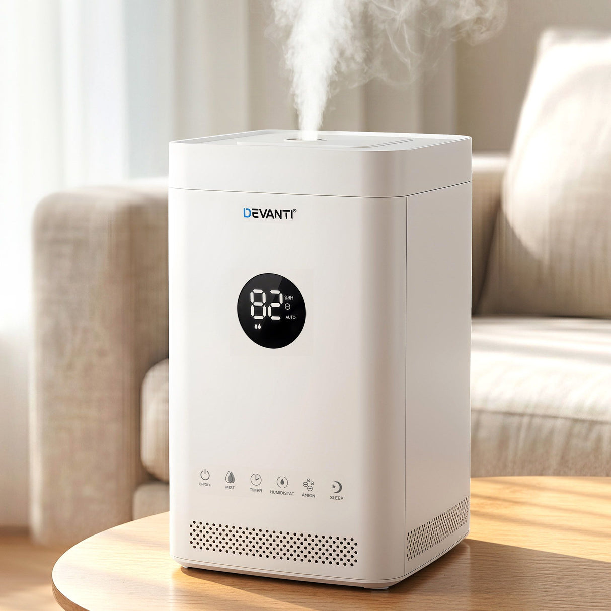 Devanti 3.5L Ultrasonic Humidifier and Air Purifier, White