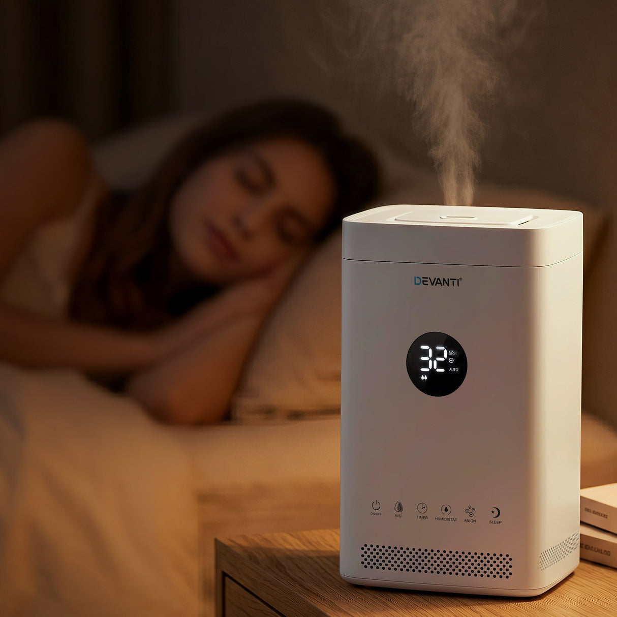 Devanti 3.5L Ultrasonic Humidifier and Air Purifier, White