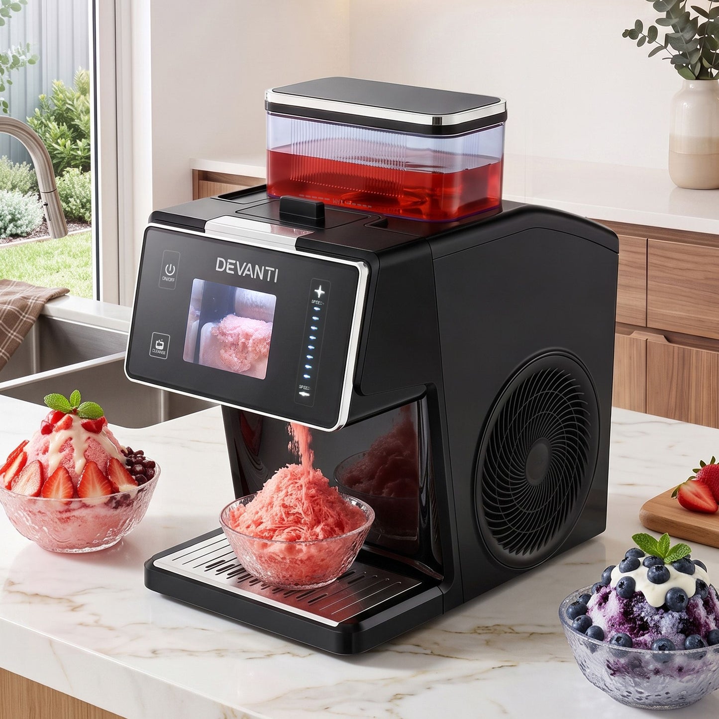 Devanti Snowflake Ice Maker 20kg Bingsu Black
