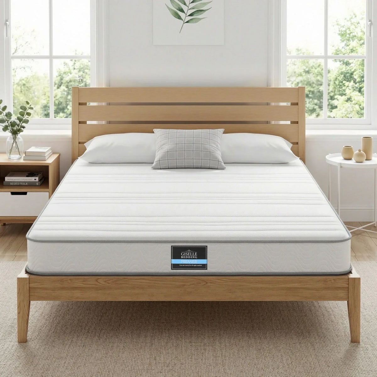 King Mattress 20cm Medium Firm Pocket Spring Egg-Crate Foam - Giselle