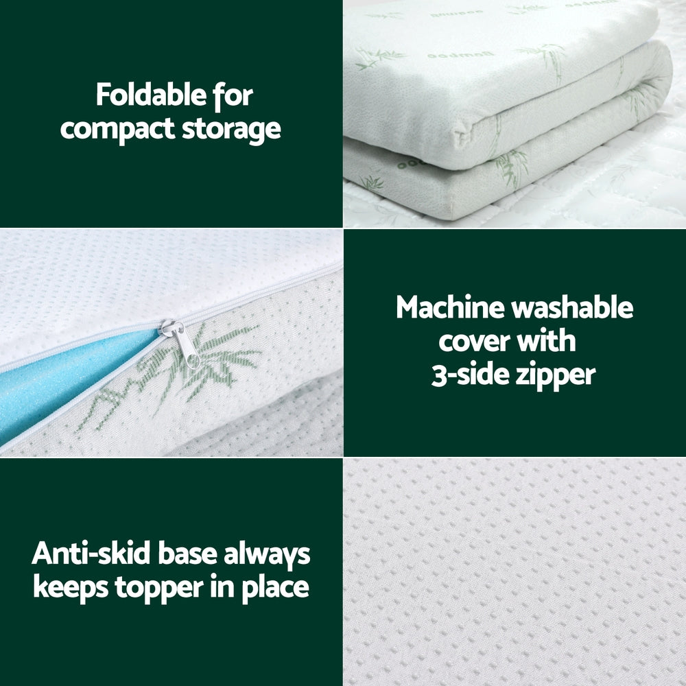 Giselle Bedding Queen Mattress Topper, 8cm Ventilated Gel Memory Foam