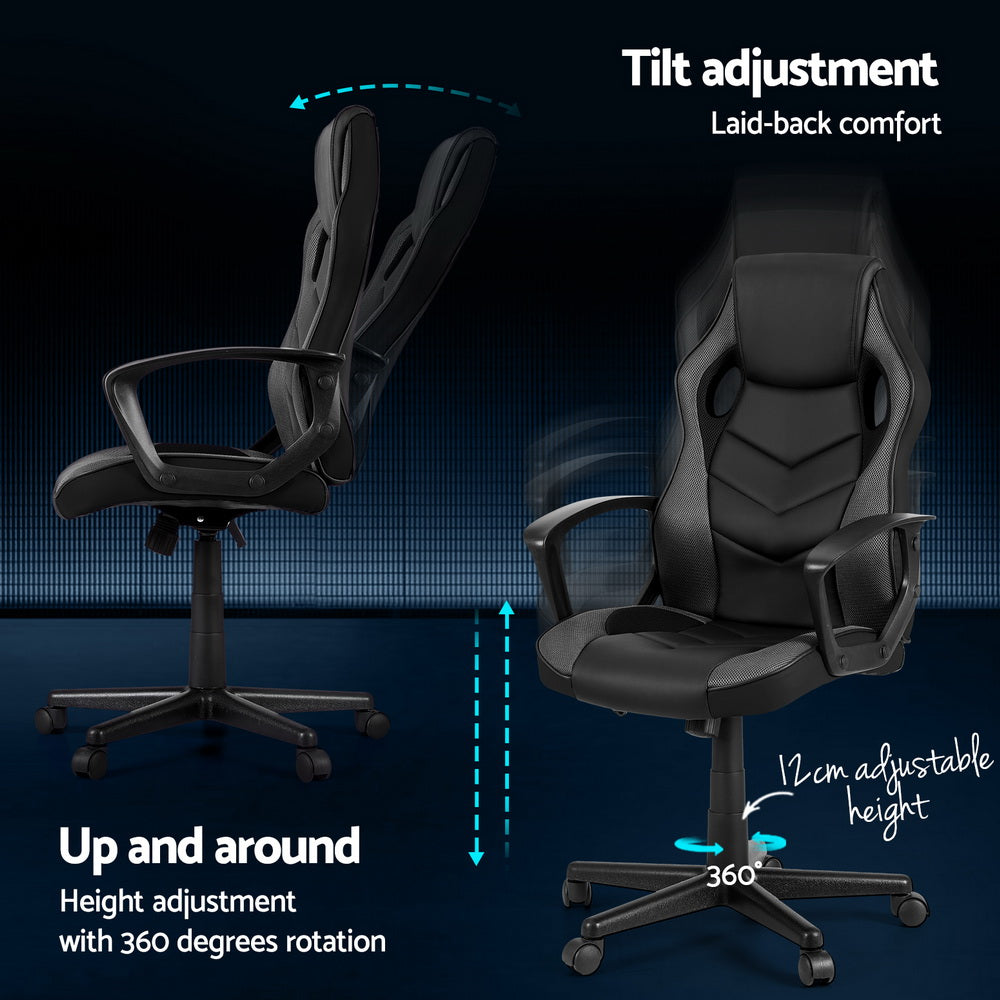 Artiss High-Back Gaming Chair, Grey