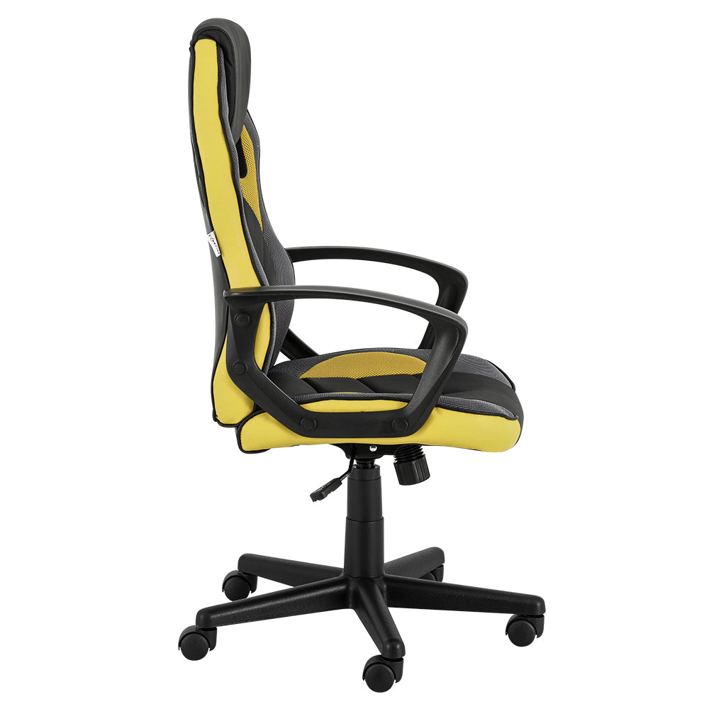 Artiss Gaming Chair High Back Racing Seat PU Leather Yellow 150kg
