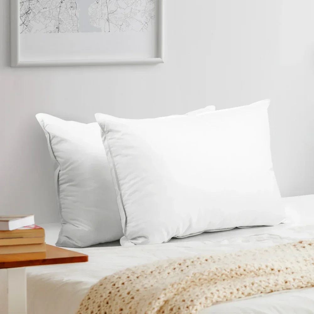 Giselle Bedding Goose Feather Down Pillow Twin Pack - Stacks Warehouse