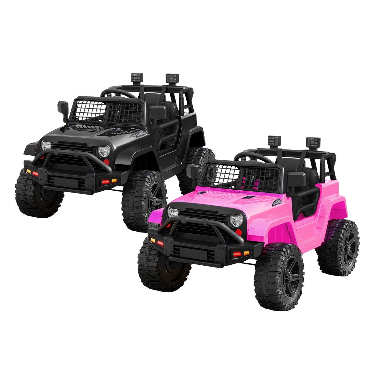 2x Rigo Electric Kids Ride On Car Black Pink