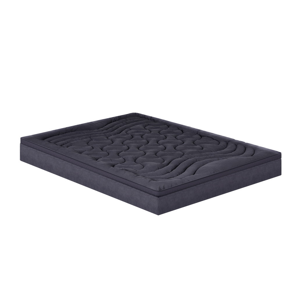 Giselle Bedding Queen Mattress Topper, 3-Zone 1000GSM Pillowtop Charcoal