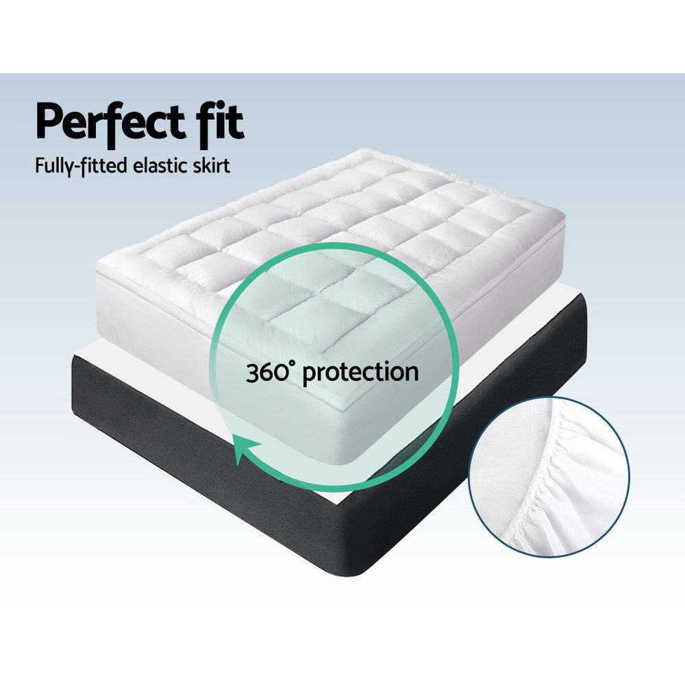 Giselle Bedding King Single Mattress Topper, 5cm Bamboo, 1000GSM