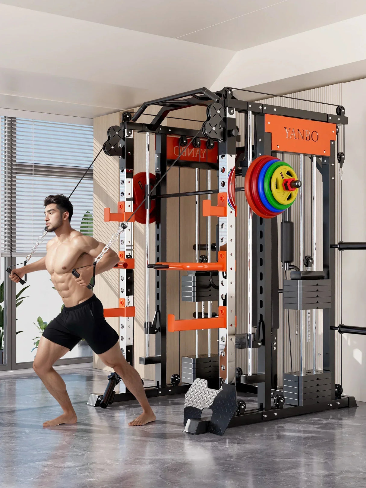 SmartFit M1 Ultra Smith Machine 130kg - Multi-Functional Home Gym