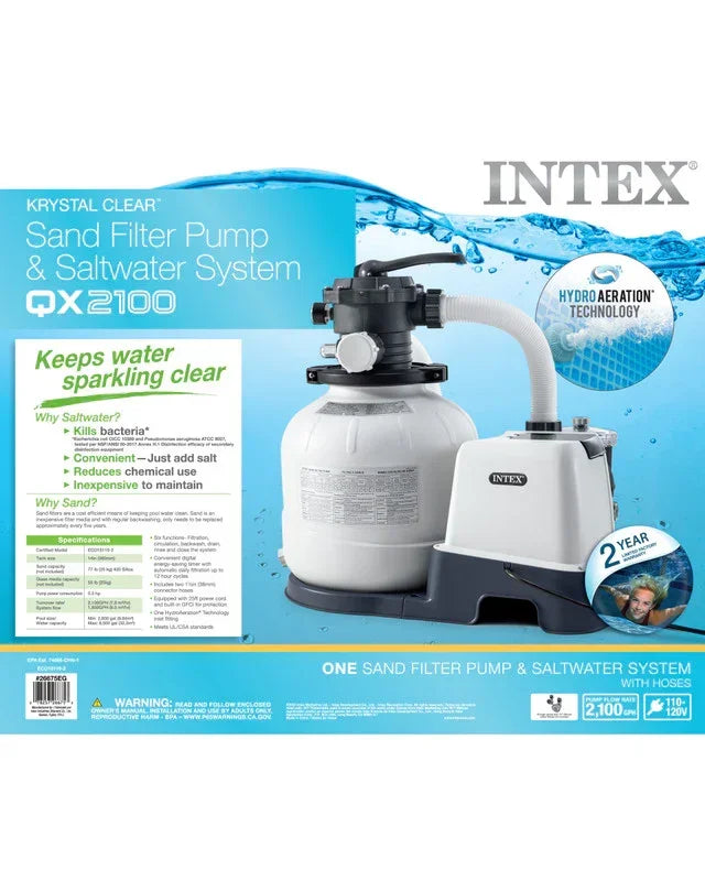 Intex Krystal Clear Sand Filter & Saltwater System - 26676