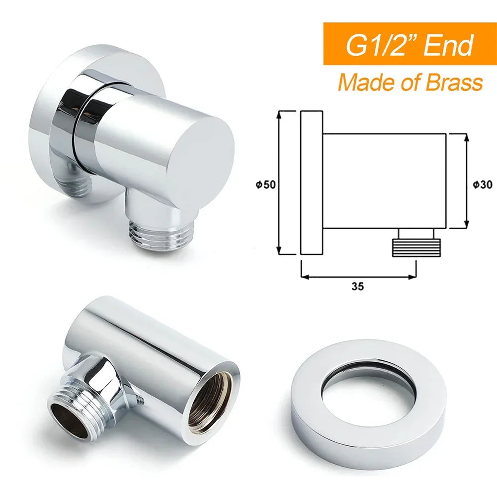 WELS Dual Square Shower Head 12" Rain Rose + 3 Modes Handheld Diverter Rail Arm Set