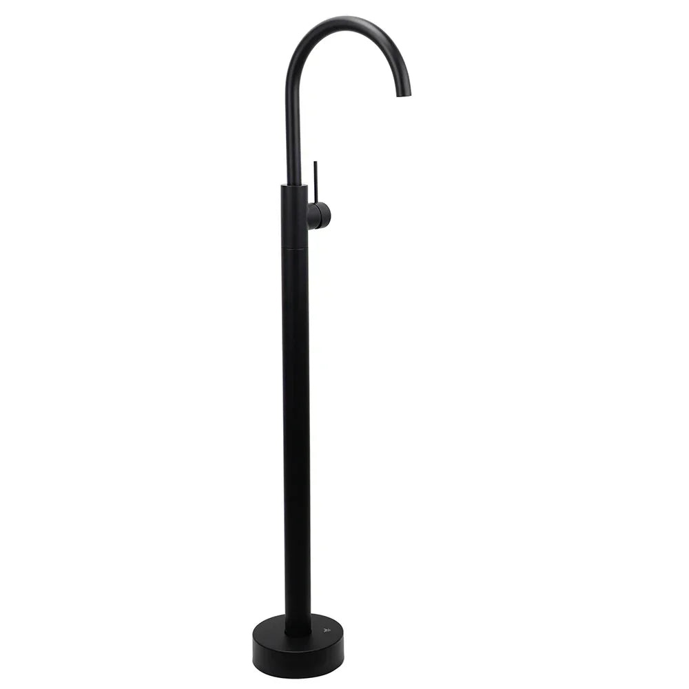 KYLINS Matt Black Freestanding Bath Filler - Floor Mounted Mixer Tap