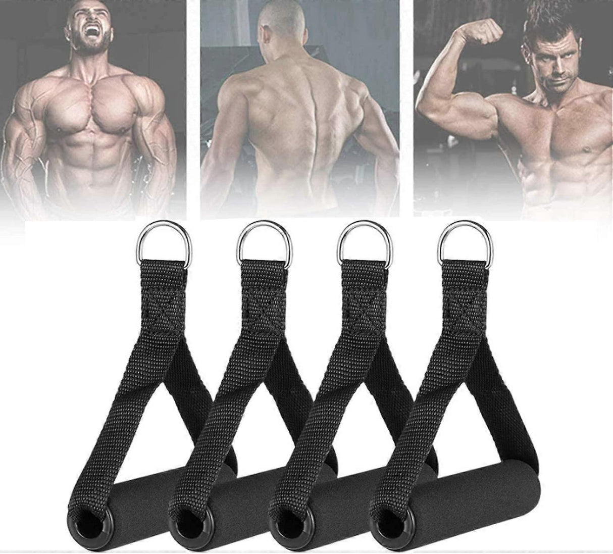 Resistance Band Grip Handles, 4 Pack
