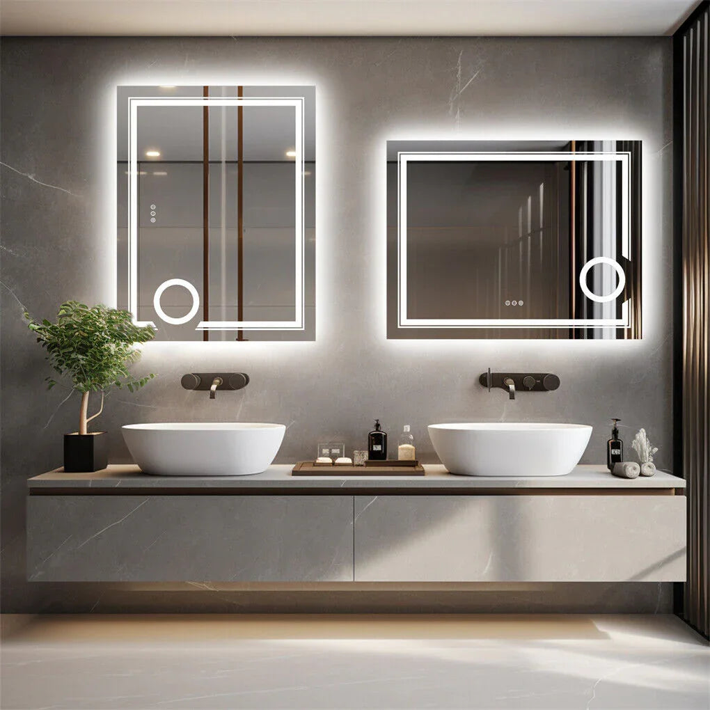 LED Bathroom Mirror 1200x600mm Anti-Fog Frameless