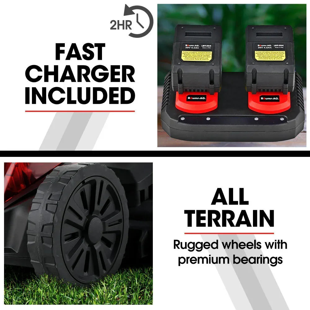 Baumr-AG 520CX 40V Cordless Lawn Mower Kit 17" with Charger