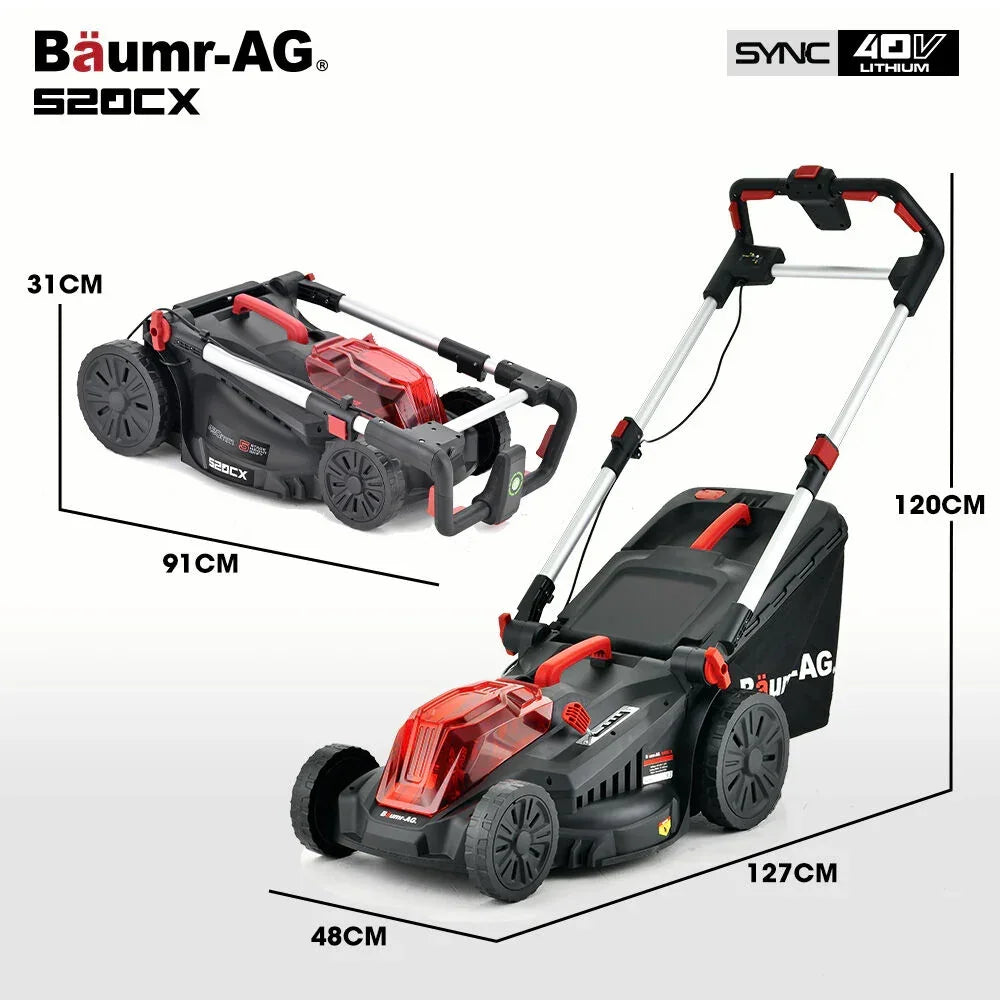 Baumr-AG 520CX 40V Cordless Lawn Mower Kit 17" with Charger