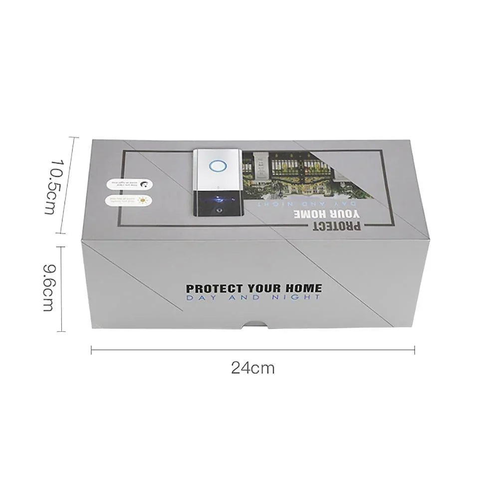 Smart WiFi Video Doorbell Night Vision Motion Detection Silver