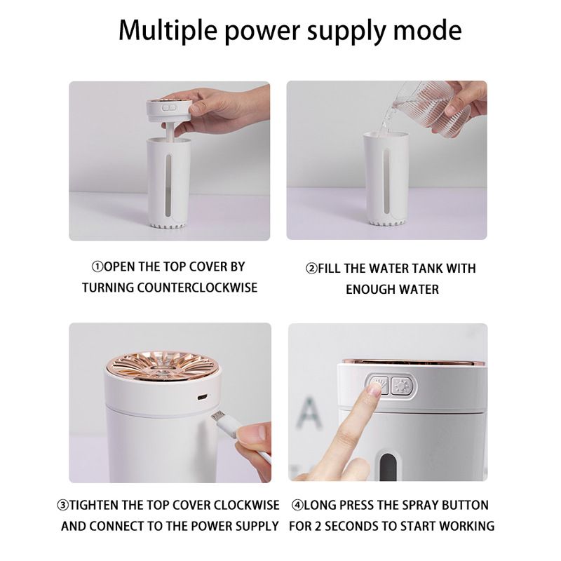 Black Car Aroma Diffuser Humidifier with Storage Box, USB Powered Car Air Freshener Mist Maker, Portable Vehicle Humidifier with Organizer Holder, Essential Oil Diffuser for Auto Interior Decoration