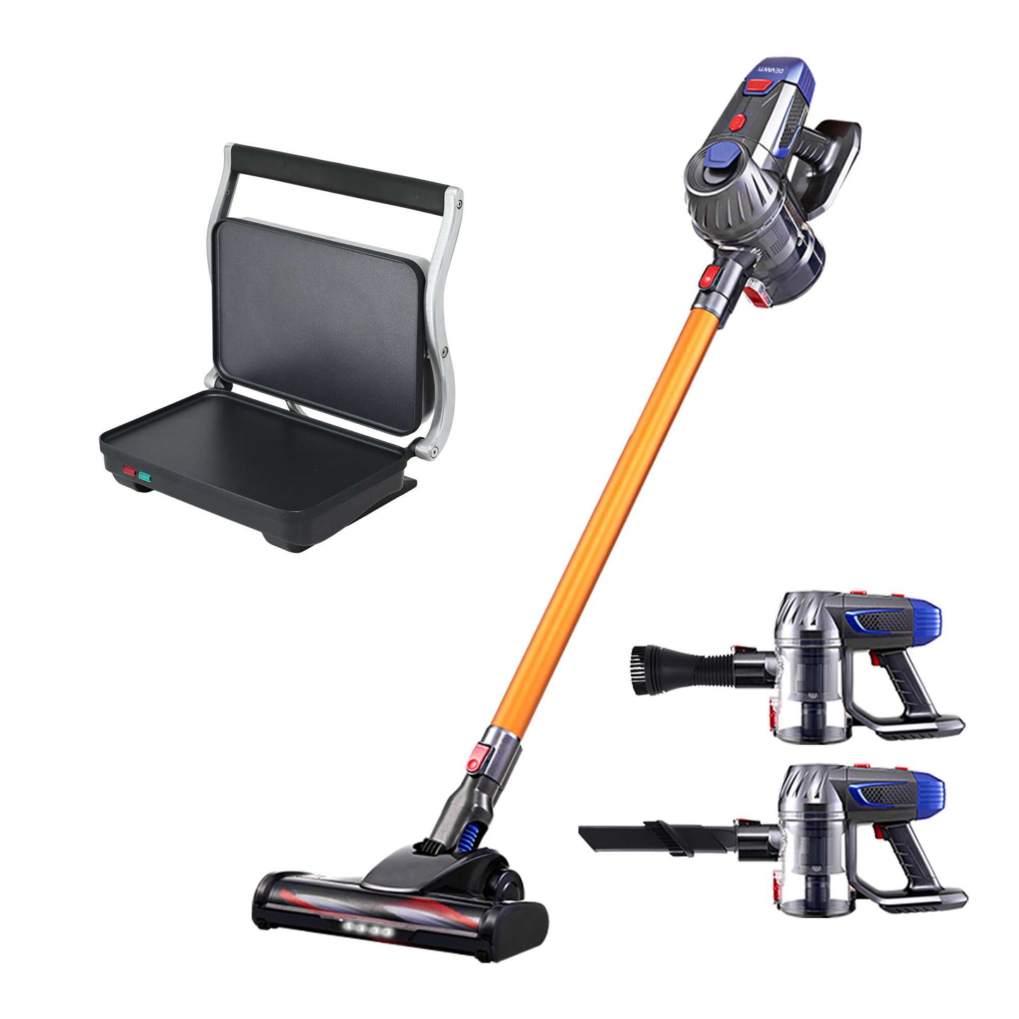 Devanti K7 Cordless Vacuum Plus Sandwich Maker Panini Press