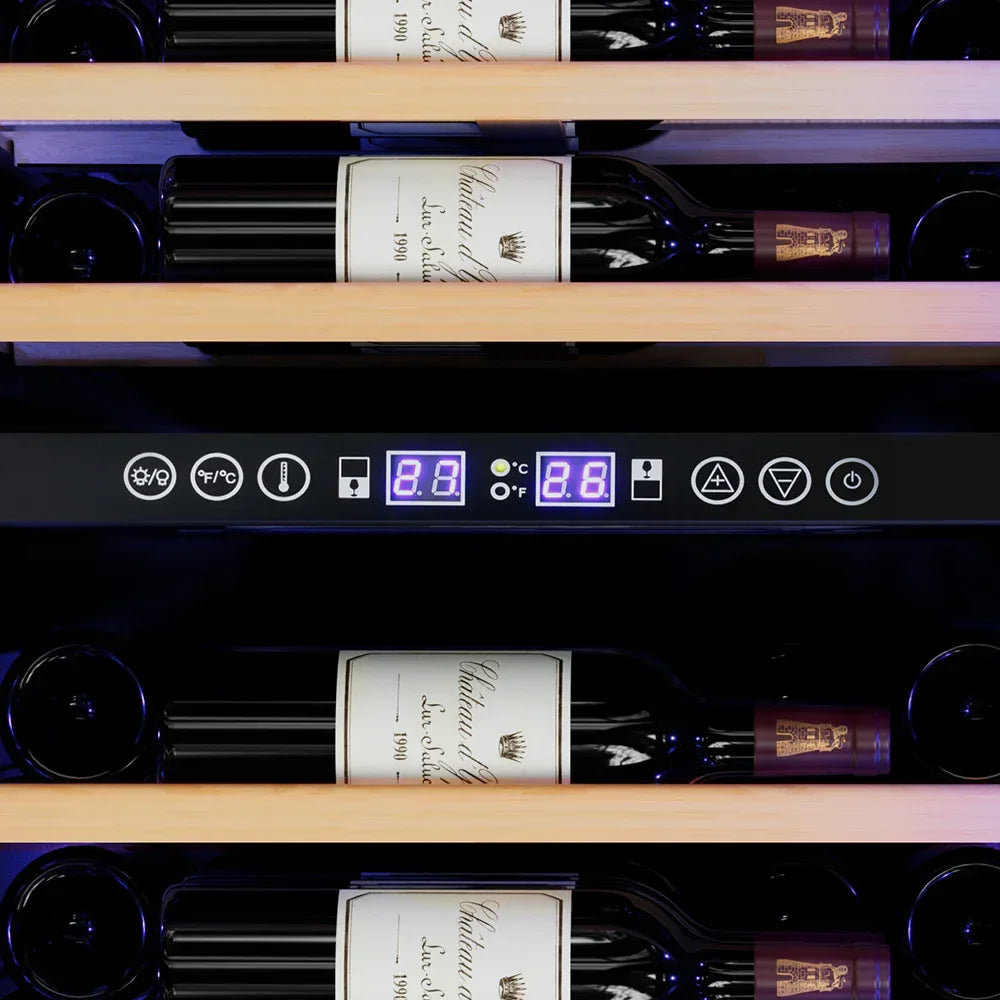 Devanti 128 Bottle Dual Zone Wine Fridge - Black
