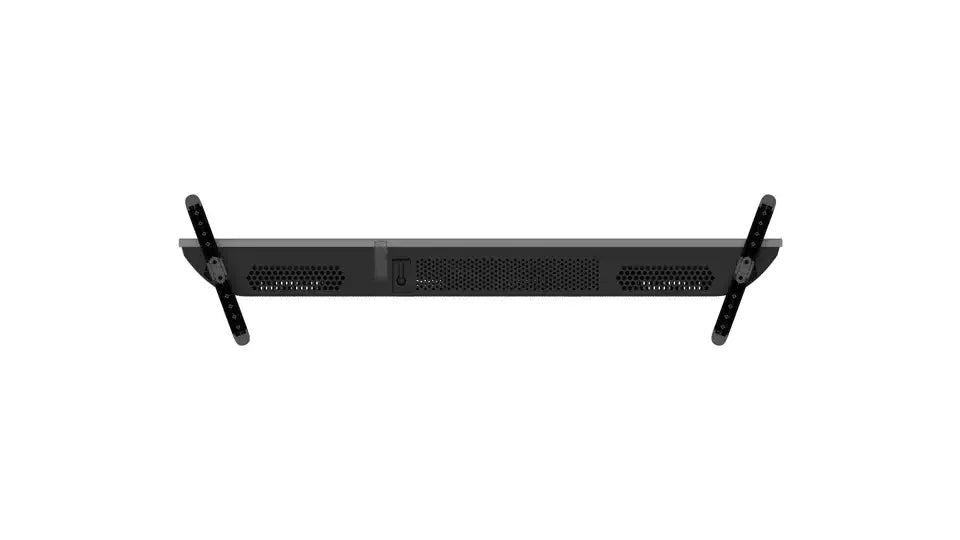 Black electronic rackmount device with vented panel and mounting brackets, Flea Market AU