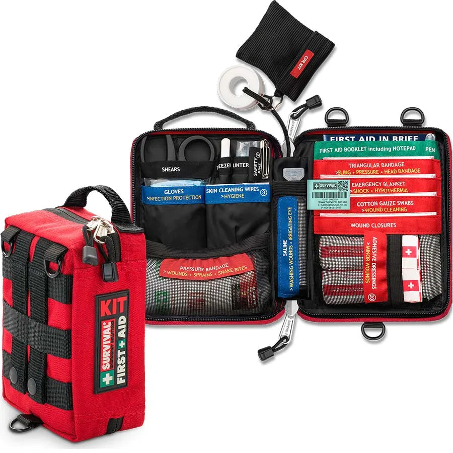 SURVIVAL Handy First Aid Kit in water-resistant 600D Oxford polyester with MOLLE attachment system
