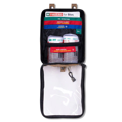 Remote and outdoor module with 10 hydrogel sachets and a 60 cm x 80 cm burn dressing