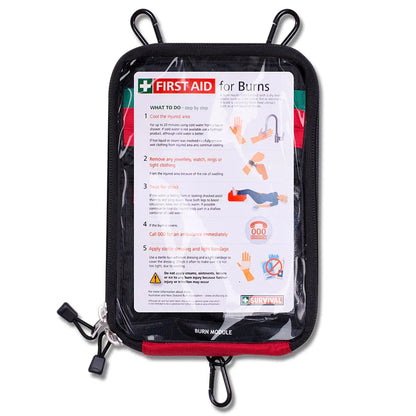 SURVIVAL Burn Module First Aid Kit, compact burn treatment kit with 8 hydrogel sachets