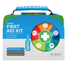 2 Series softpack first aid kit with easy-pull zippers and reflective strip for low-light access