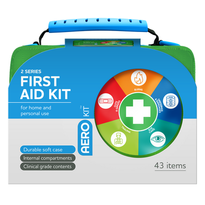2 Series softpack first aid kit with easy-pull zippers and reflective strip for low-light access