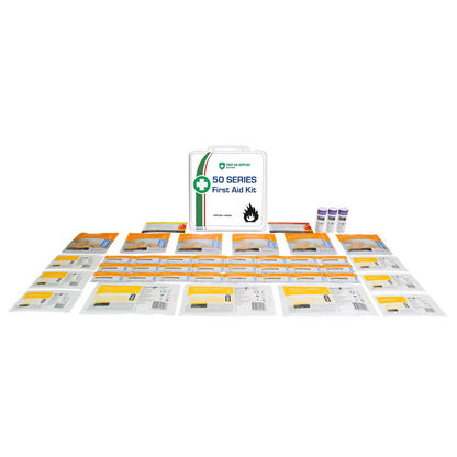 50 Series Burns First Aid Kit by Aero Healthcare with 30 burn gel packets