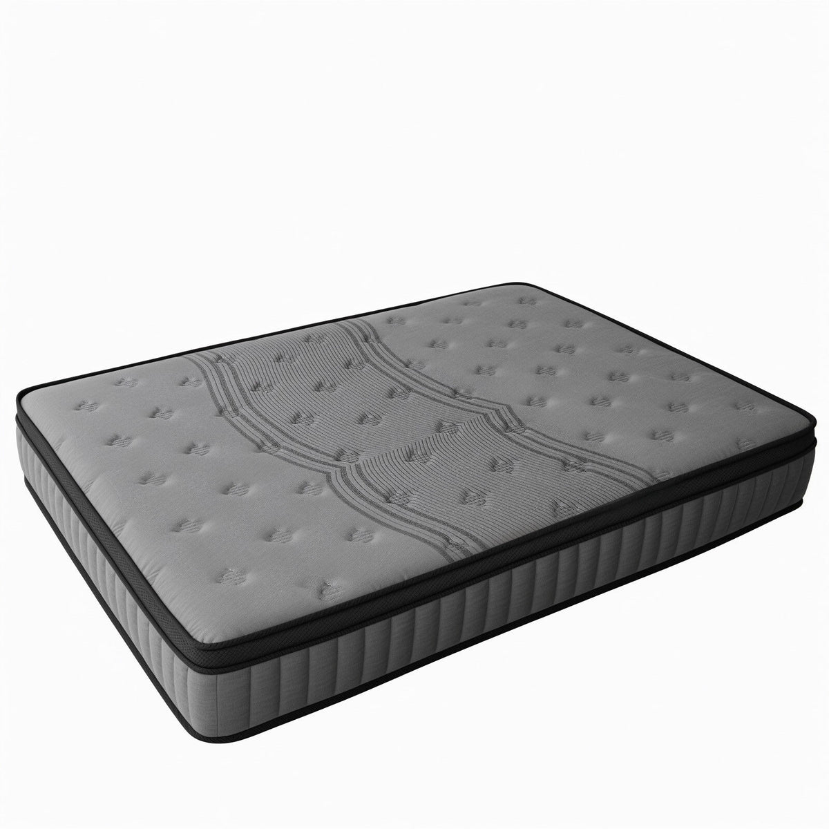 Double Mattress 30CM Thick Medium Firm Pocket Springs Euro Top Memory Foam in Grey