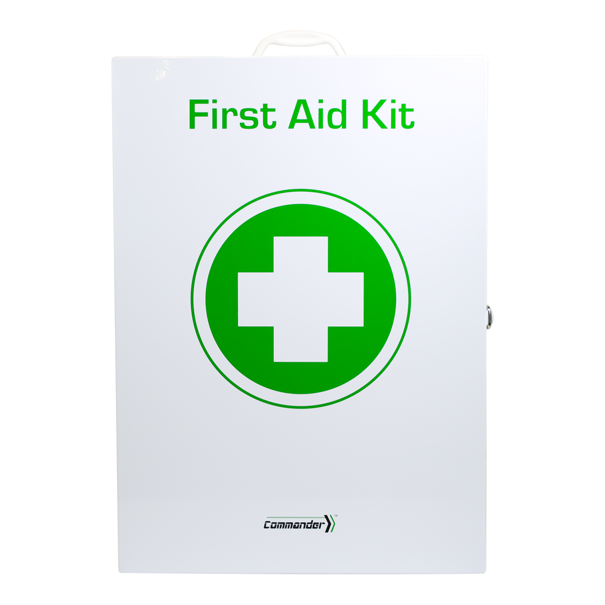 Labelled compartments of an AS2675-1983 compliant workplace first aid cabinet by Aero Healthcare