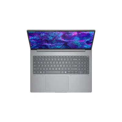HP ZBook 8 G1i open showing the 16 inch WUXGA touch display