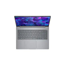 HP ZBook 8 G1i open showing the 16 inch WUXGA touch display