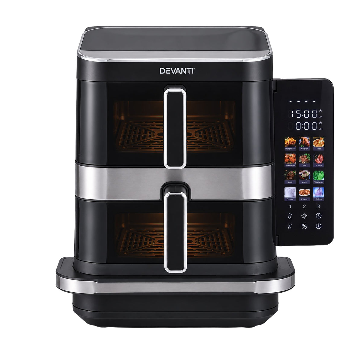 Devanti 12L Dual Basket Air Fryer & Pizza Maker - view 4