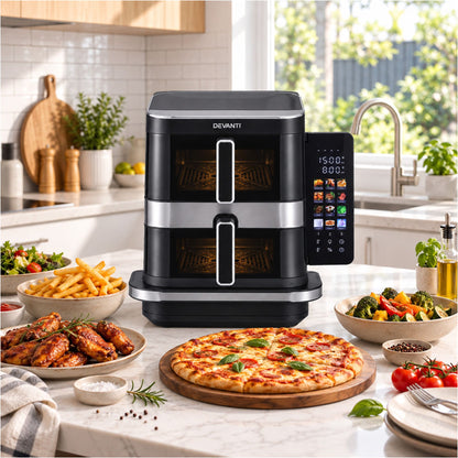 Devanti 12L Dual Basket Air Fryer & Pizza Maker - view 11