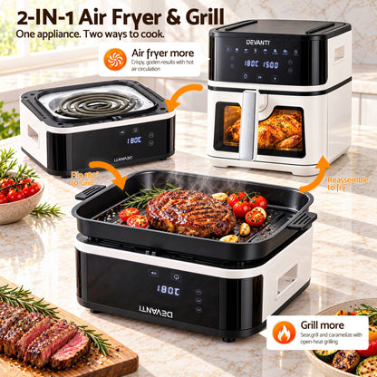8L removable non-stick air fryer basket
