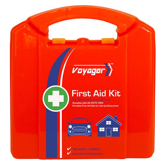 Aero Healthcare AeroKit range neat plastic first aid case, Surefill refill compatible with custom labelling available
