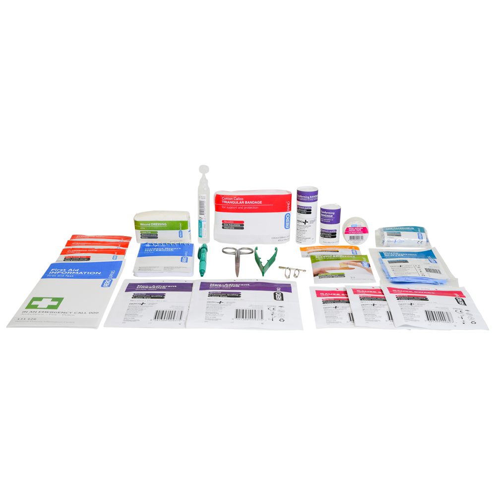 Waterproof and dustproof plastic first aid case, 13 x 21 x 7.5cm, wall mountable for vehicles, caravans and sheds