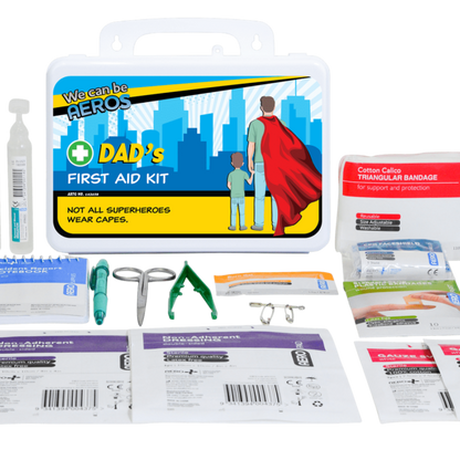 Tough weatherproof plastic first aid case, wall mountable and compact enough for a car, boat, caravan or office