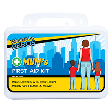 MUM'S 2 Series waterproof first aid kit in a 21 x 7.5 x 13 cm weatherproof, wall-mountable case