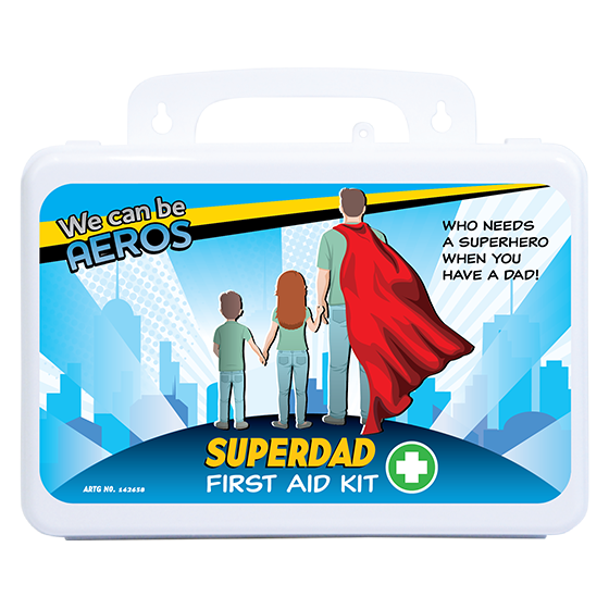 Durable waterproof and dust resistant plastic first aid case, wall mountable or stored compactly at home or in the car