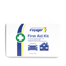 VOYAGER 2 Series waterproof first aid kit in a hard plastic case, stocked for minor cuts, grazes and wound care