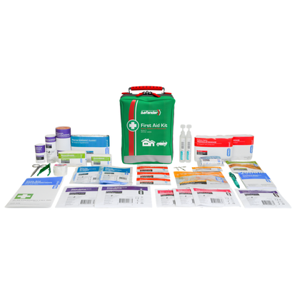 DEFENDER 3 Series Softpack First Aid Kit, 13 x 9 x 19.5cm softpack with centre slit pocket