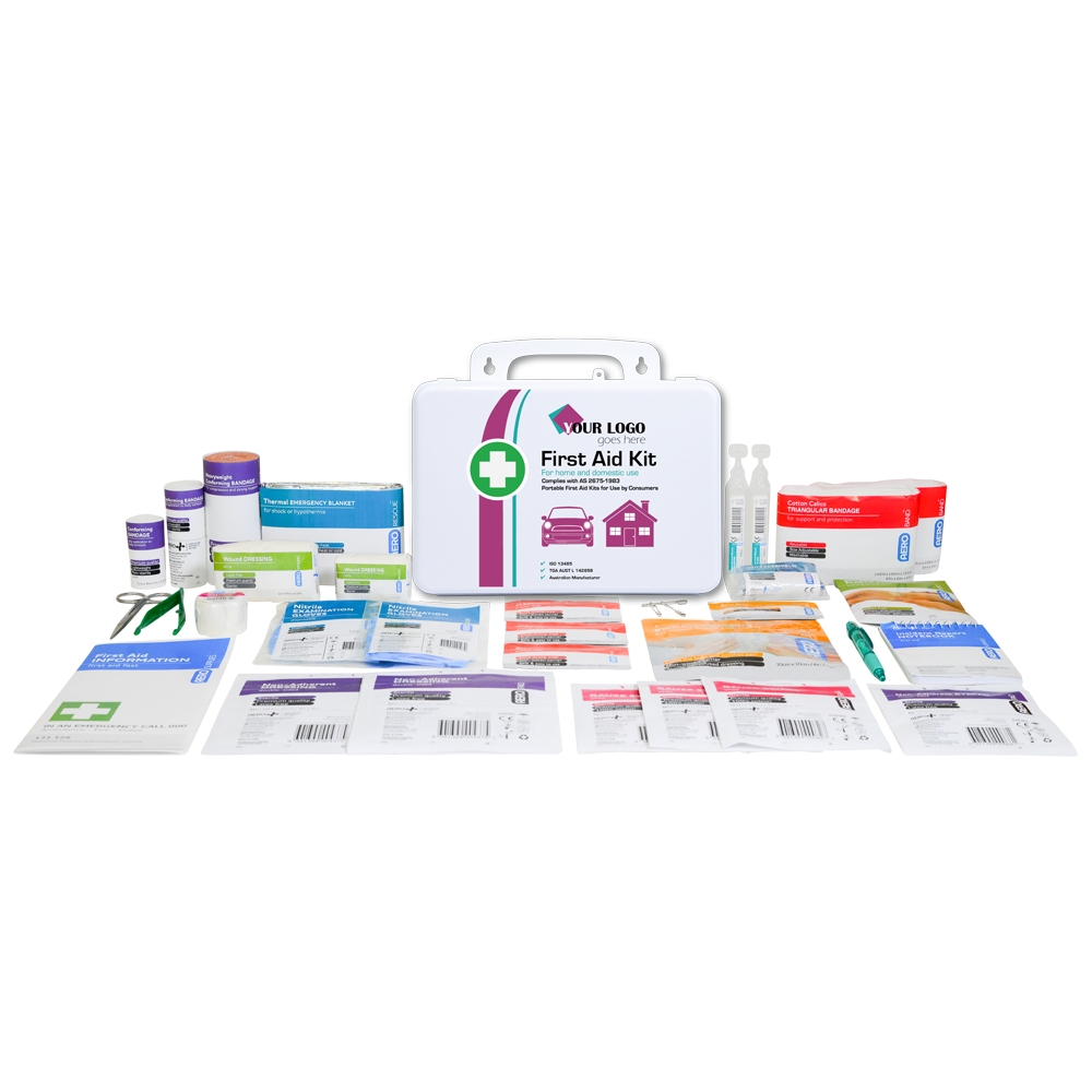 DEFENDER 3 Series Plastic Waterproof First Aid Kit, 25 x 8 x 17cm case with arranged compartments