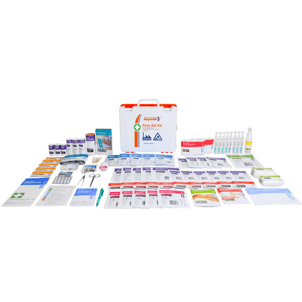 RESPONDER 4 Series Plastic Rugged First Aid Kit, wall-mountable hard case meeting AS2675-1983