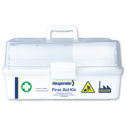 RESPONDER 4 Plastic Tacklebox First Aid Kit, rugged 42 x 21 x 22 cm workplace case