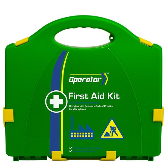 Over 30 line items covering wound care, bandaging, burns, eye injuries, CPR and instruments